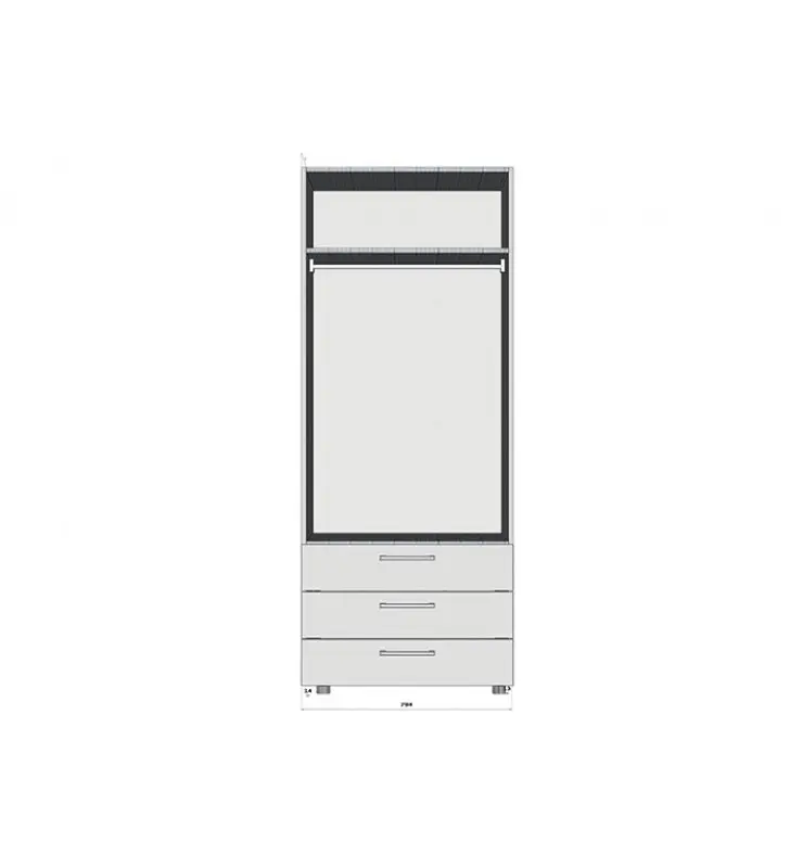 Ormar ugaoni 2K3F garderober - univer